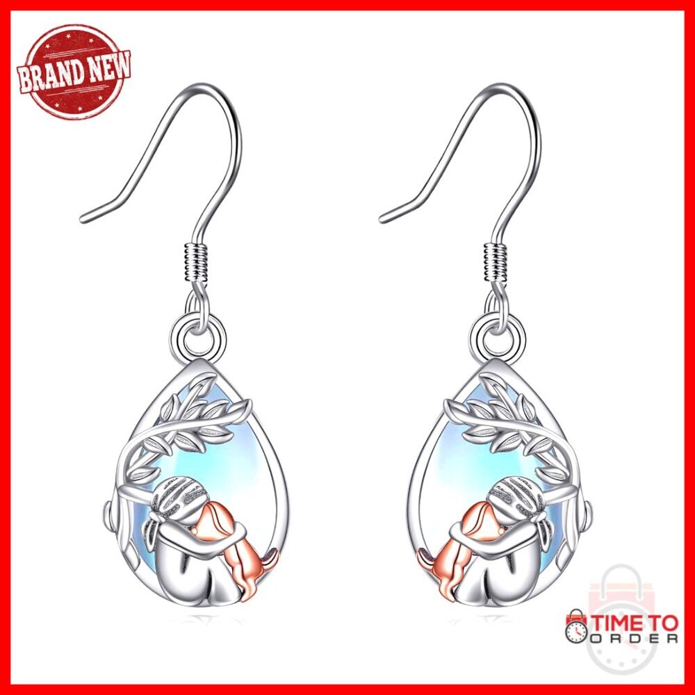 925 Sterling Silver Teardrop Dangle Earrings Hypoallergenic Leverback